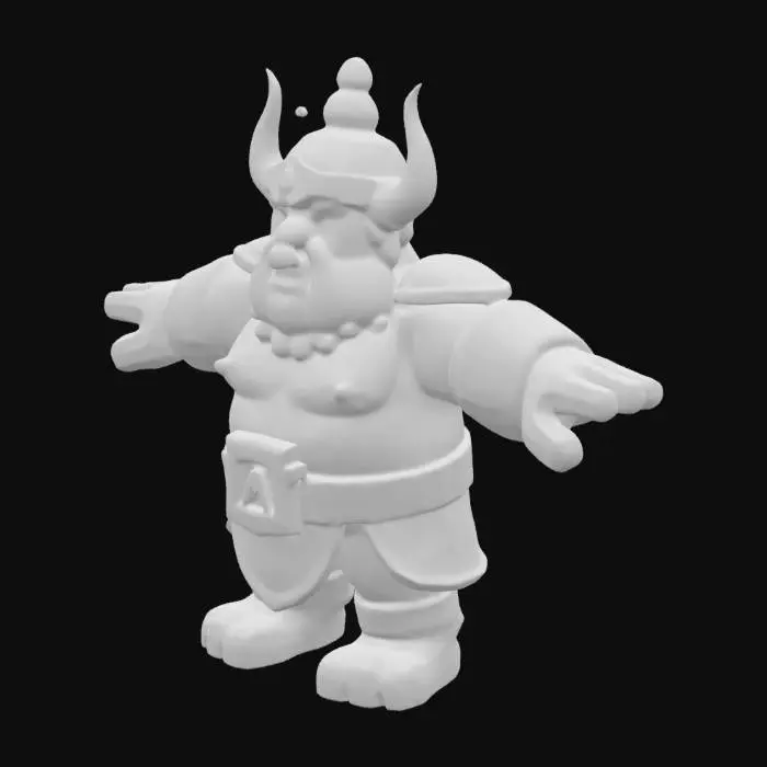 3D model for Clash of Clans, Game Assets, Silk, Highly Detailed, Ultra Realistic, Polished, T-pose, Pekka