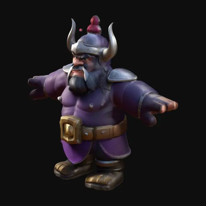 3D model for Clash of Clans, Game Assets, Silk, Highly Detailed, Ultra Realistic, Polished, T-pose, Pekka