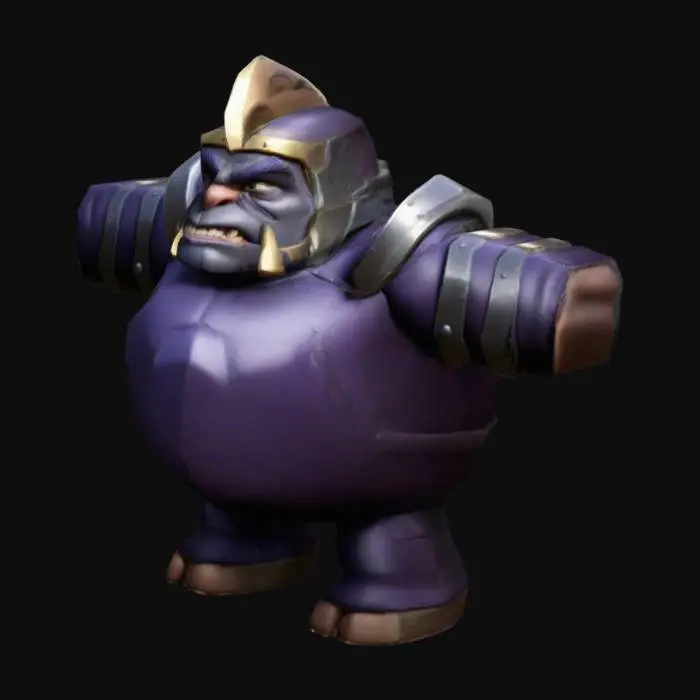 3D model for Clash of Clans, Game Assets, Silk, Highly Detailed, Ultra Realistic, Polished, T-pose, Pekka