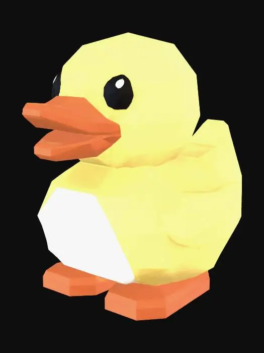 3D model for Low-Poly Rubber Duck