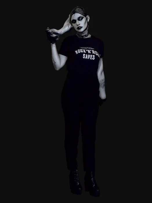 3D model for SKYND in ROCK'N'ROLL shirt