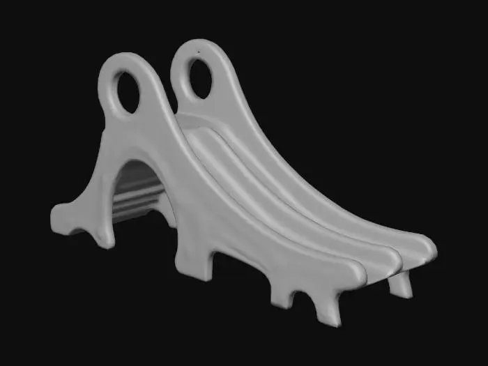 3D model for A white plastic children's slide