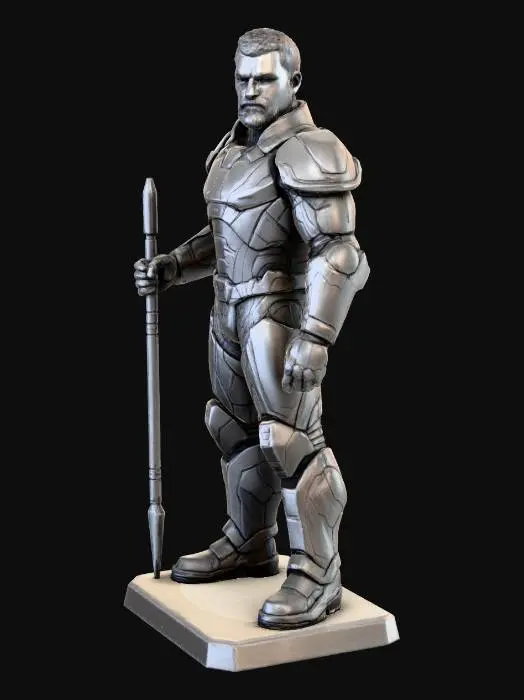 3D model for Z-human-warior1.png