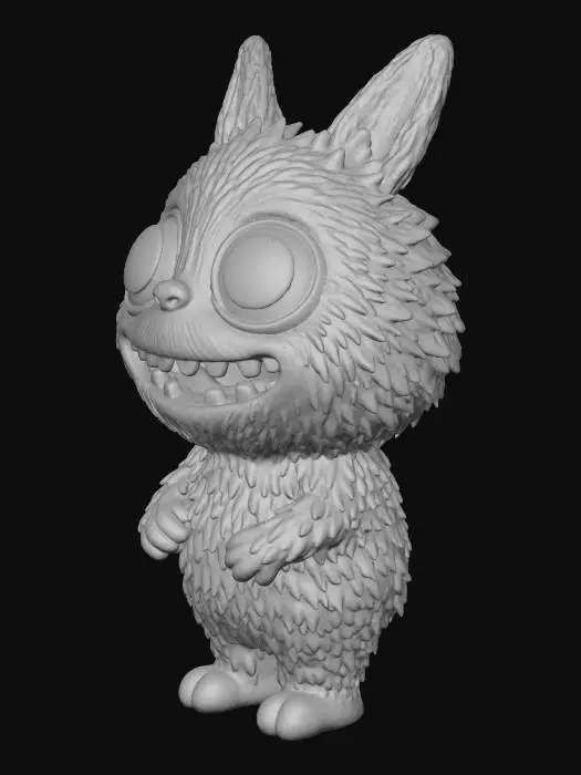 3D model for Fluffy Orange Creature