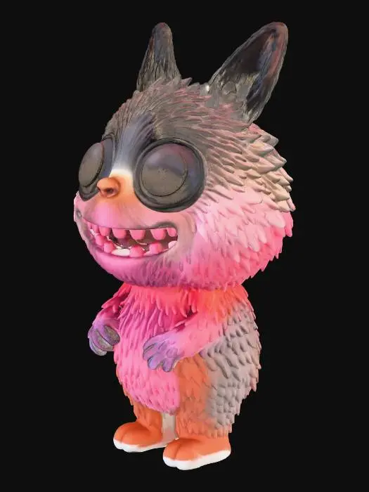 3D model for Fluffy Orange Creature