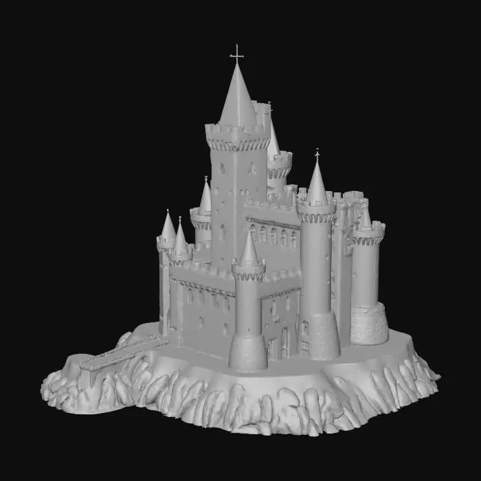 3D model for Castle from the 15th century, with towers.
