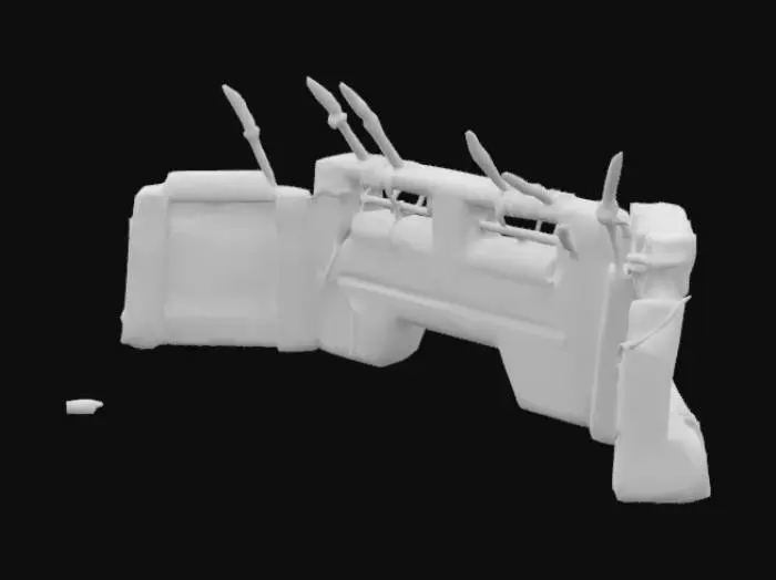 3D model for Defensive Barrier Construction