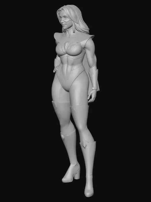 3D model for Superhero in Blue and Yellow