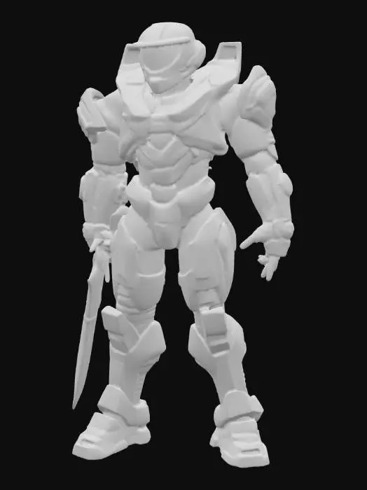 3D model for make masterchief from halo with the energy sword