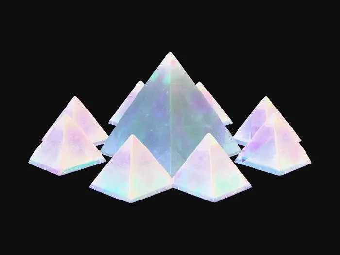 3D model for A cosmic confluence of pyramids hologrammed