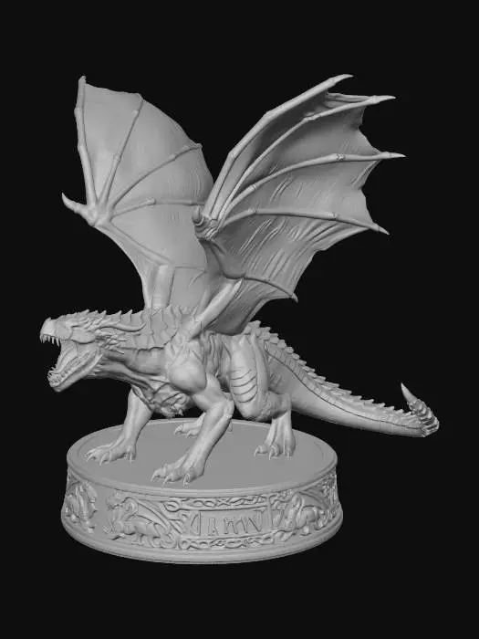 3D model for Fierce Dragon Guardian