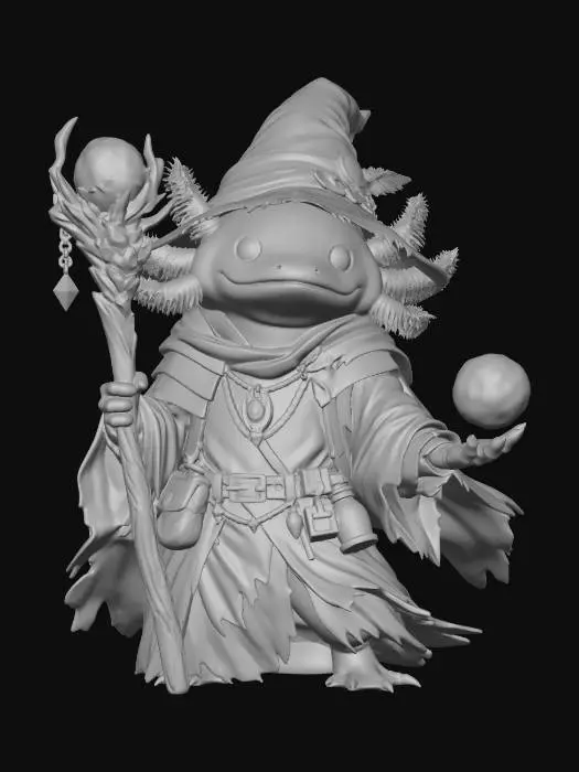 3D model for Axolotl Mage