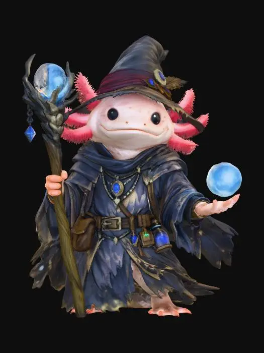 3D model for Axolotl Mage