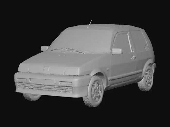 3D model for White Compact Classic Car
