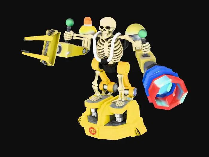 3D model for Skeleton Battle Golden Mech