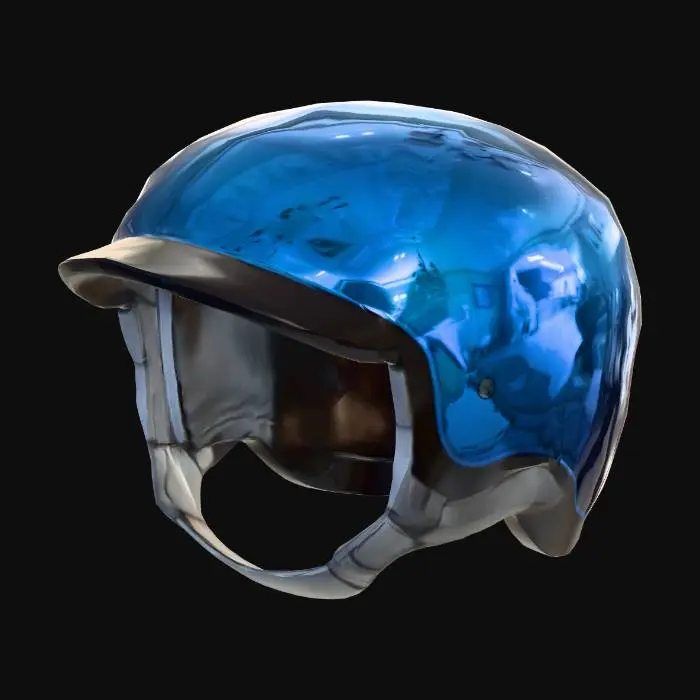 3D model for Blue Open-Face Helmet