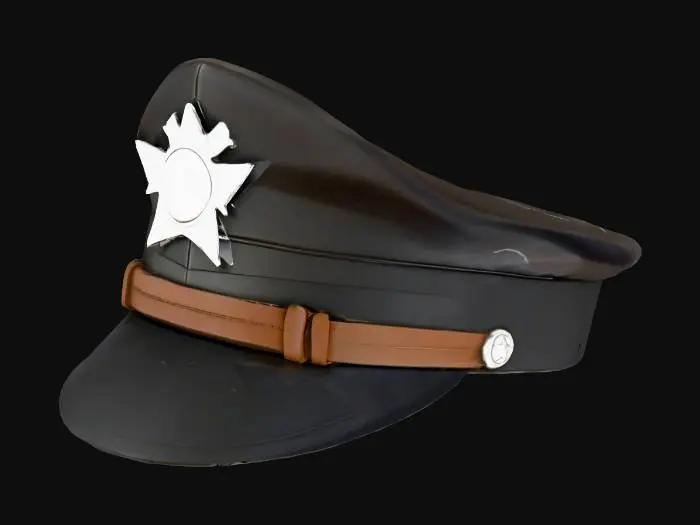 3D model for Make a roblox hat 1940s style, its a 1940s american police hat