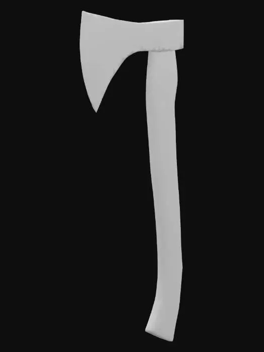 3D model for Hatchet on Wood Planks