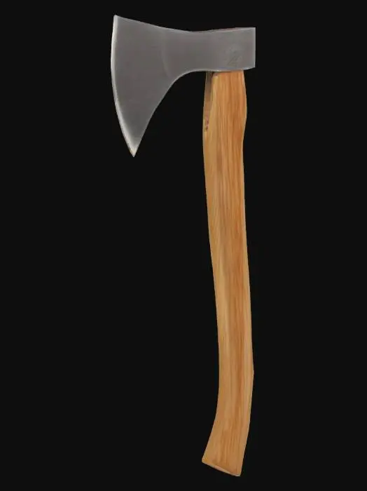 3D model for Hatchet on Wood Planks