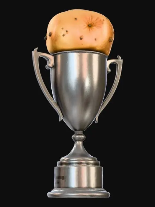 3D model for I need a trophy with a potato on top.