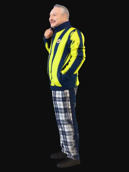3D model for Man in Yellow and Blue Jacket