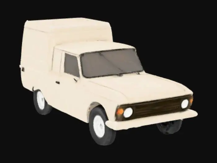 3D model for Classic Beige car Москвич Иж-2715 каблучок