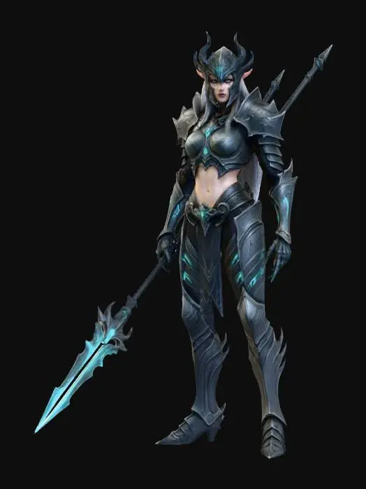 3D model for Dark Elven Warrior