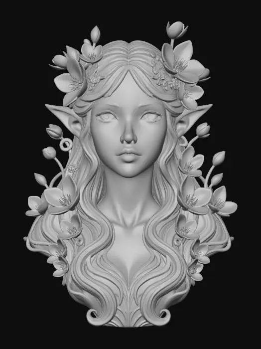 3D model for Petals of the Moon Elf