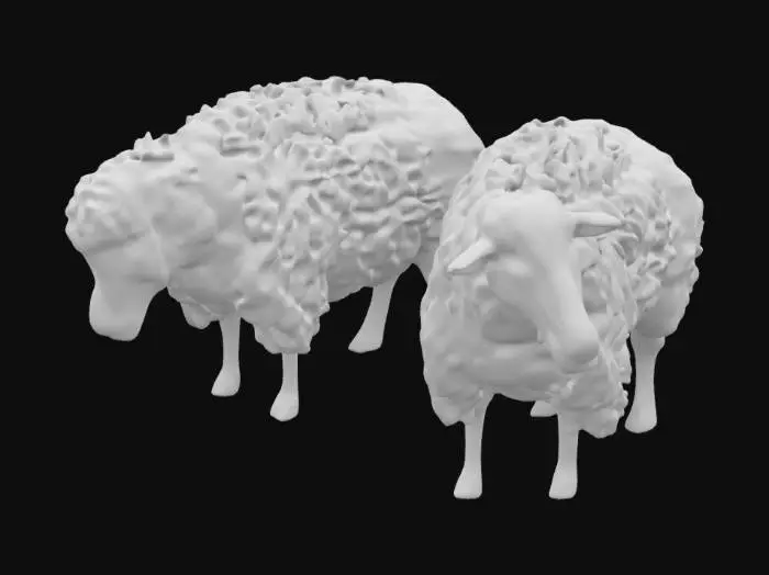 3D model for Grazing Sheep Duo