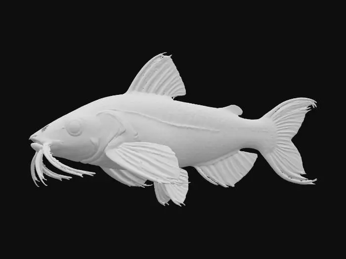 3D model for photo realistic Emberfin Catfish – Bottom-dwelling fish with barbels that ignite like slow-burning fuses, illuminating underwater ruins while luring prey with hypnotic pulses.