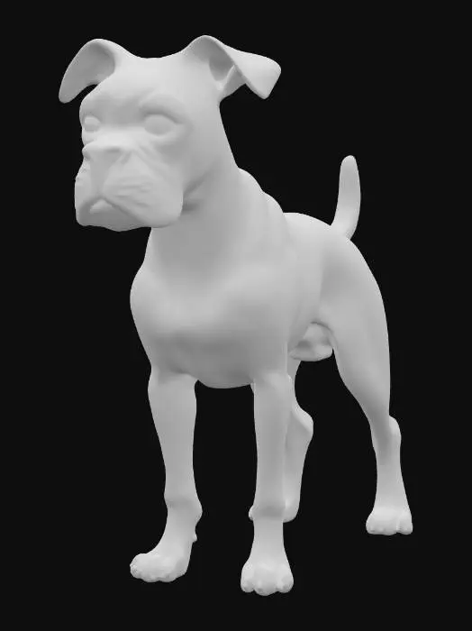 3D model for hyper realistic boxer dog





