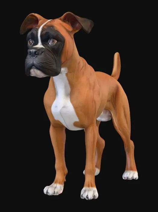 3D model for hyper realistic boxer dog





