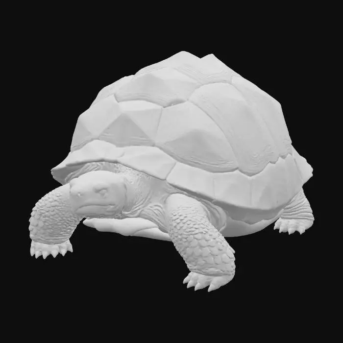 3D model for photo realistic Stoneback Tortoise – A rugged, moss-covered reptile with shell plates that shift like living rock, absorbing minor blows and releasing stored sunlight as a healing glow.