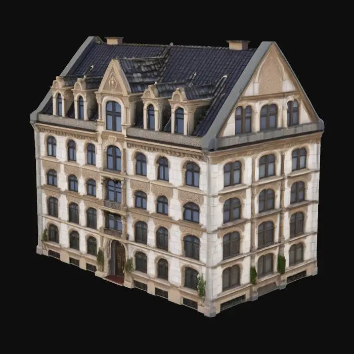 3D model for Ornate Townhouse Facade