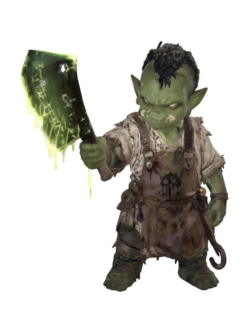 3D-модель Small Orc Butcher - Acid, згенерована ШІ