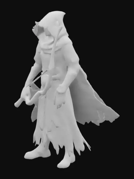 3D model for robinhood dark elf woodland creature long cloak