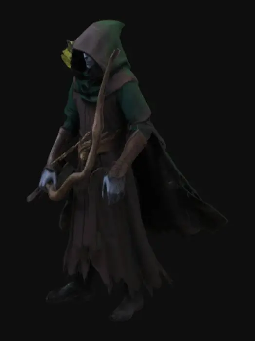 3D model for robinhood dark elf woodland creature long cloak