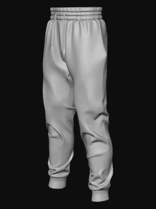 3D model for Blue and Orange Striped Pants