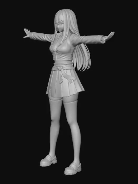 3D model for Anime Stance on Stairs