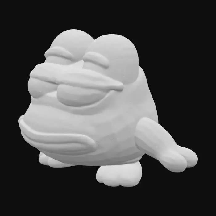 3D model for Frog Meme Face