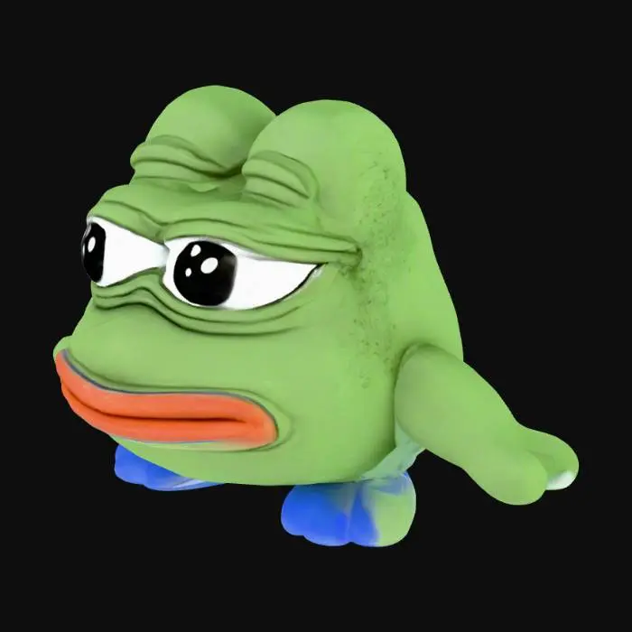 3D model for Frog Meme Face