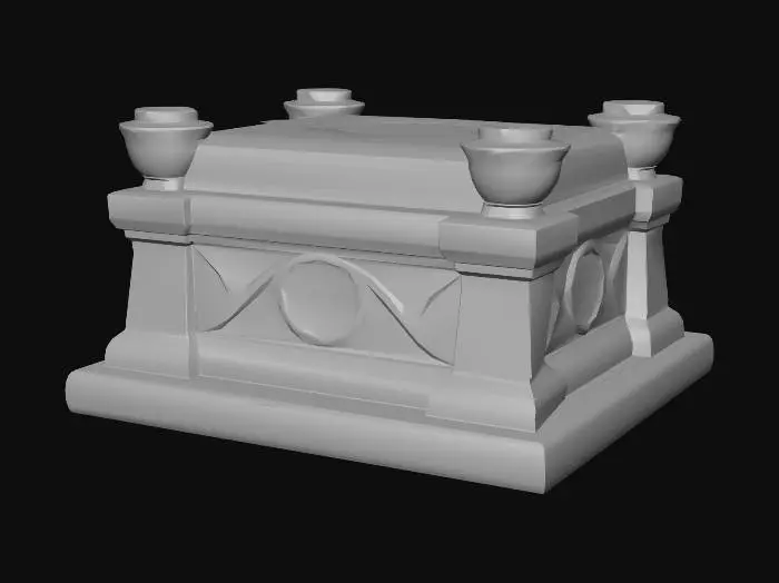 3D model for Ancient Stone statue holder