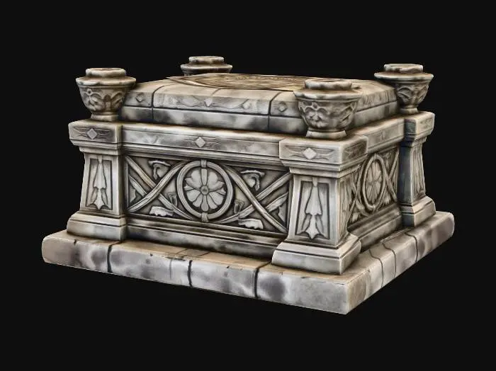 3D model for Ancient Stone statue holder