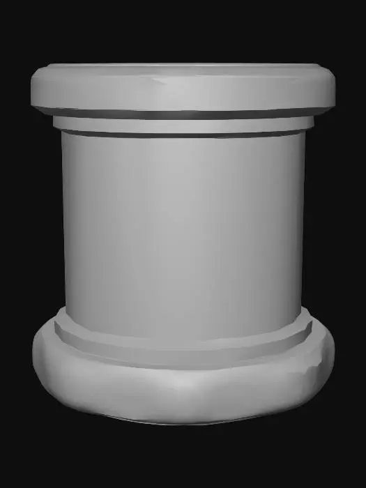 3D model for pedestal de pedra entalhado com desenhos celta