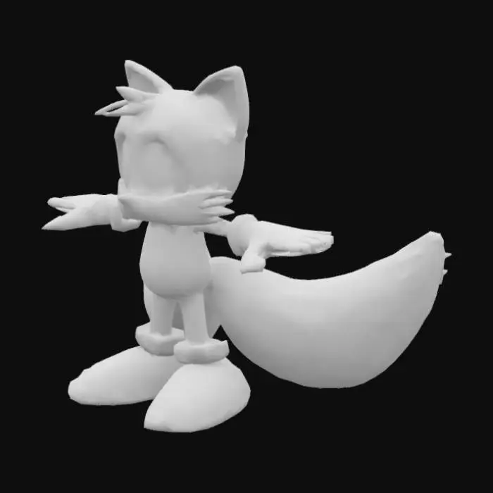 3D model for Low Poly Tails the fox from sonic 2 T pose