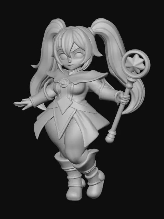 3D model for Yugioh Dark magician girl  thick body type sexy full body