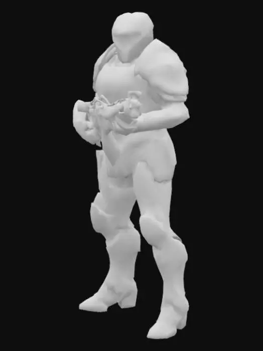 3D model for Erstellen einen Galaktischen Krieger mit abnehmbaren Waffen
