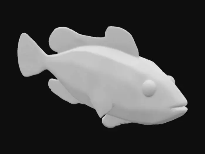 3D model for Clownfish, lowpoly 

