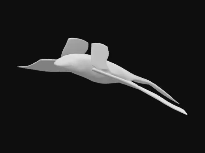 3D model for manta ray fish, lowpoly