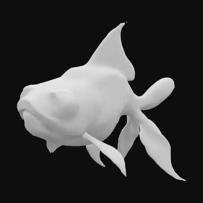 3D model for Goldfish, lowpoly